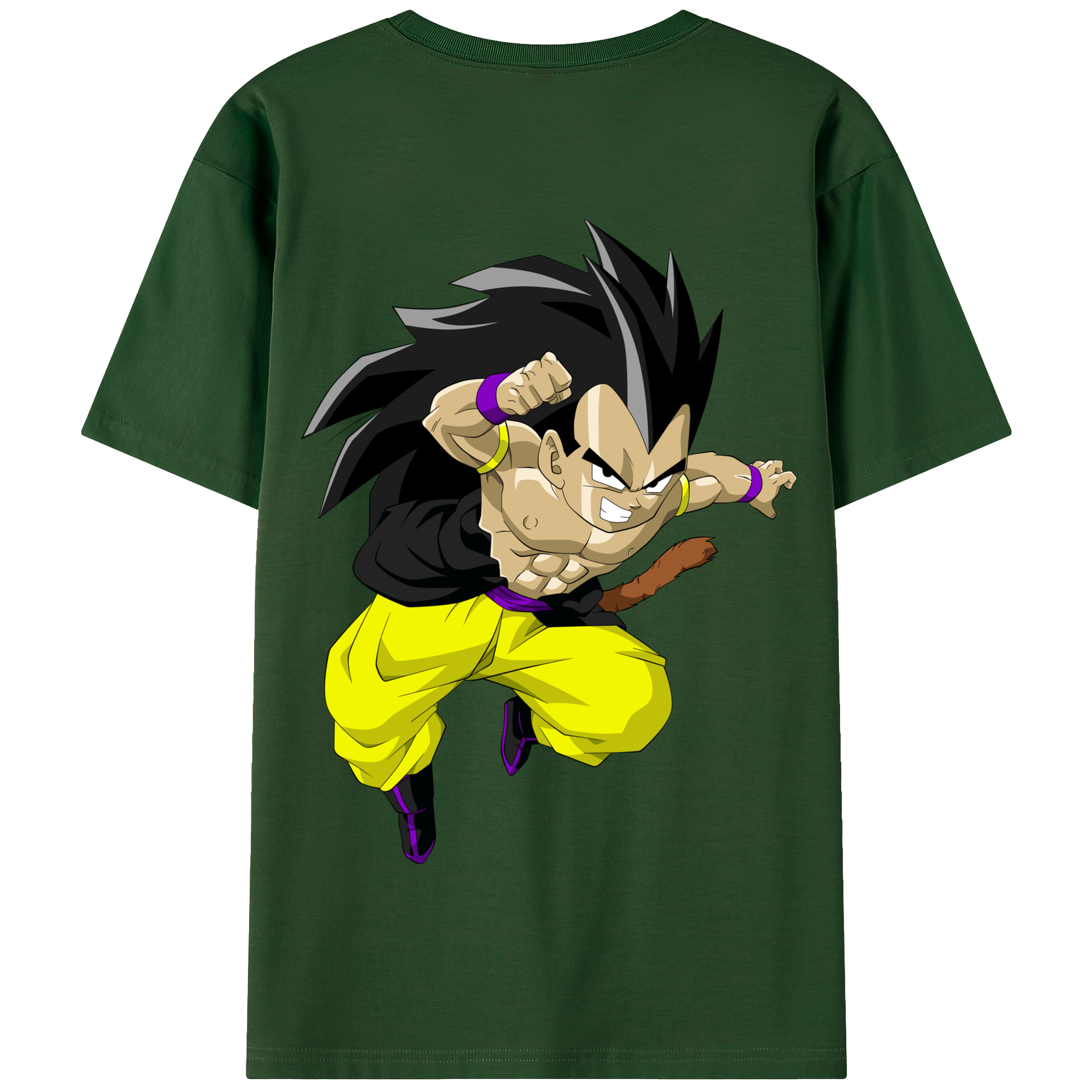 （画像用） ドラゴンボール ベジータ四世（Bejīta Yonsei）DRAGON BALL Vegeta IV 綿100％半袖Tシャツ（背面プリント）
